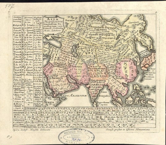 1741 Language Map