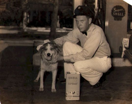 Jack at Shell Station with Dog