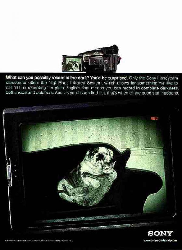 Handycam Infrared Camera Cat Dog Advertisement